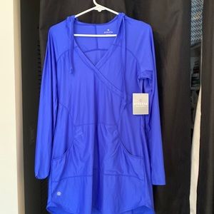 Athleta Blue Wickit Wader Beach Cover Up Dress Size L